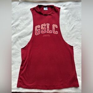 Gymshark red lifting club muscle tank Size Small